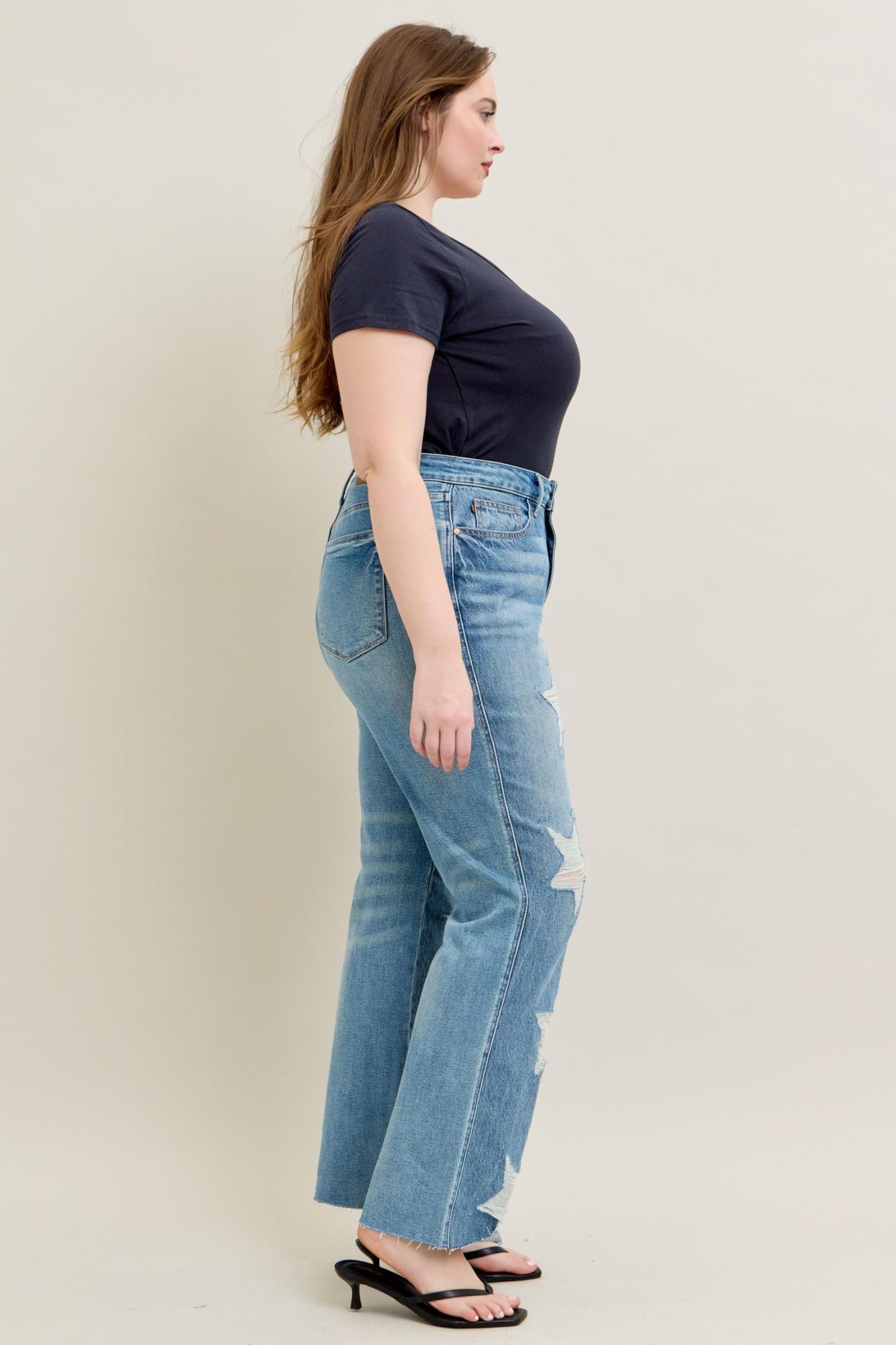 Judy Blue HW Rigid Magic Star 90's Straight - 88915P