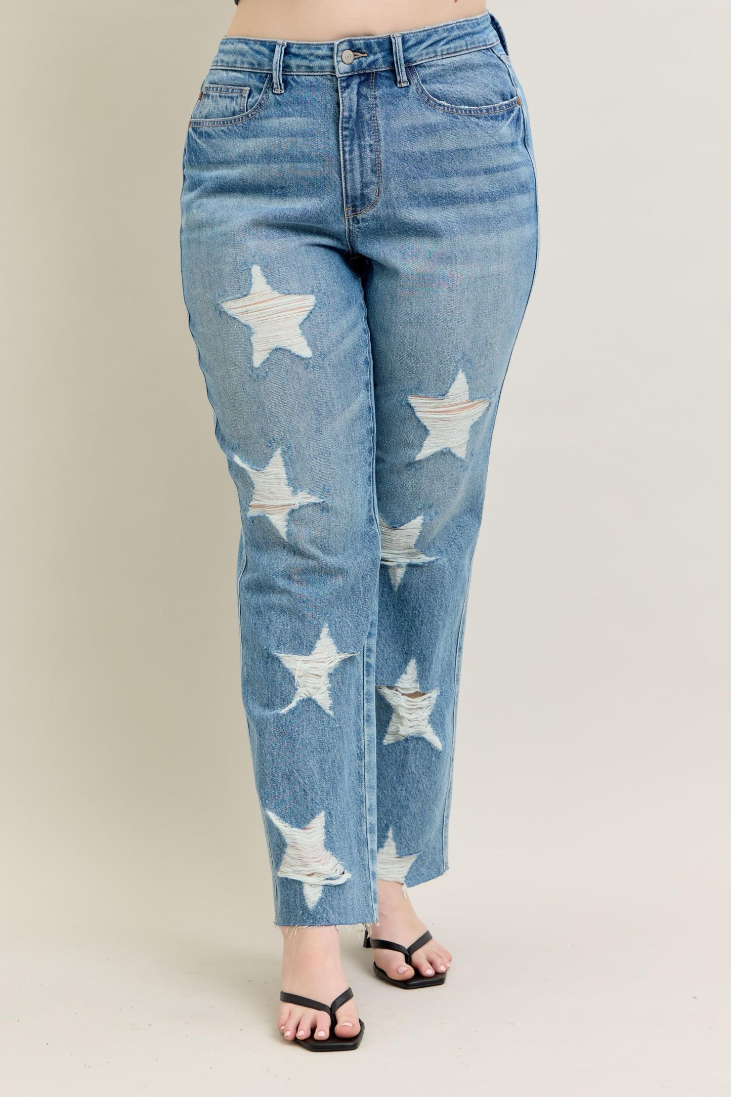 Judy Blue HW Rigid Magic Star 90's Straight - 88915P