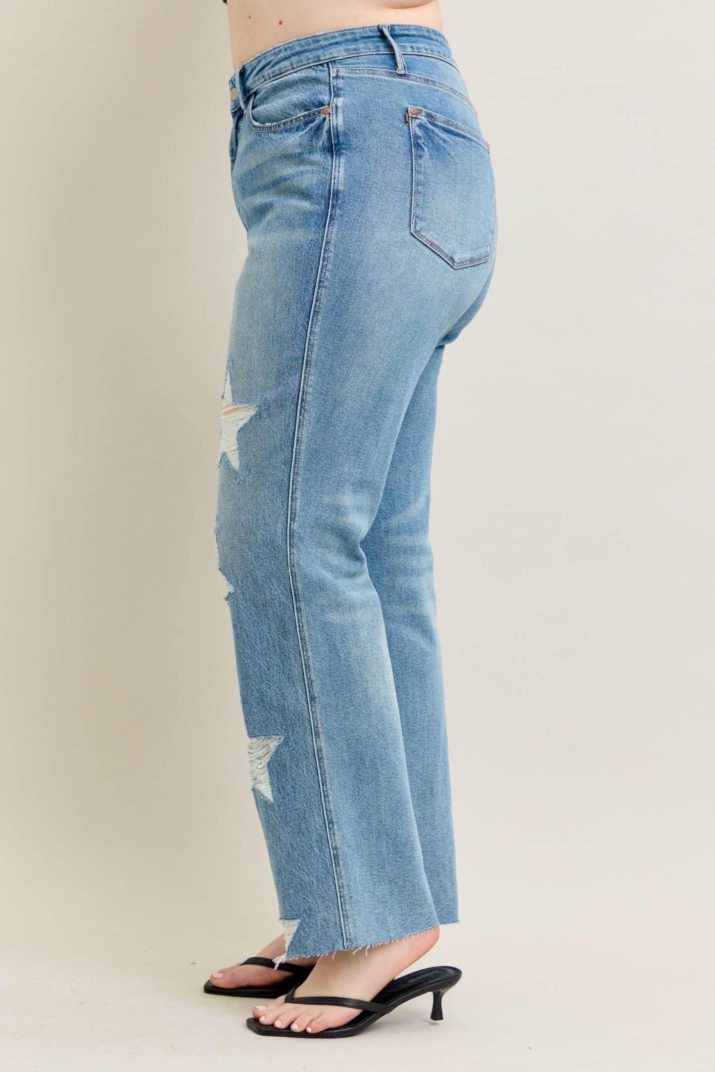 Judy Blue HW Rigid Magic Star 90's Straight - 88915P