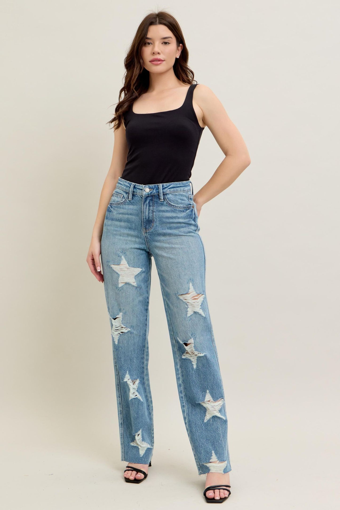 Judy Blue HW Rigid Magic Star 90's Straight - 88915