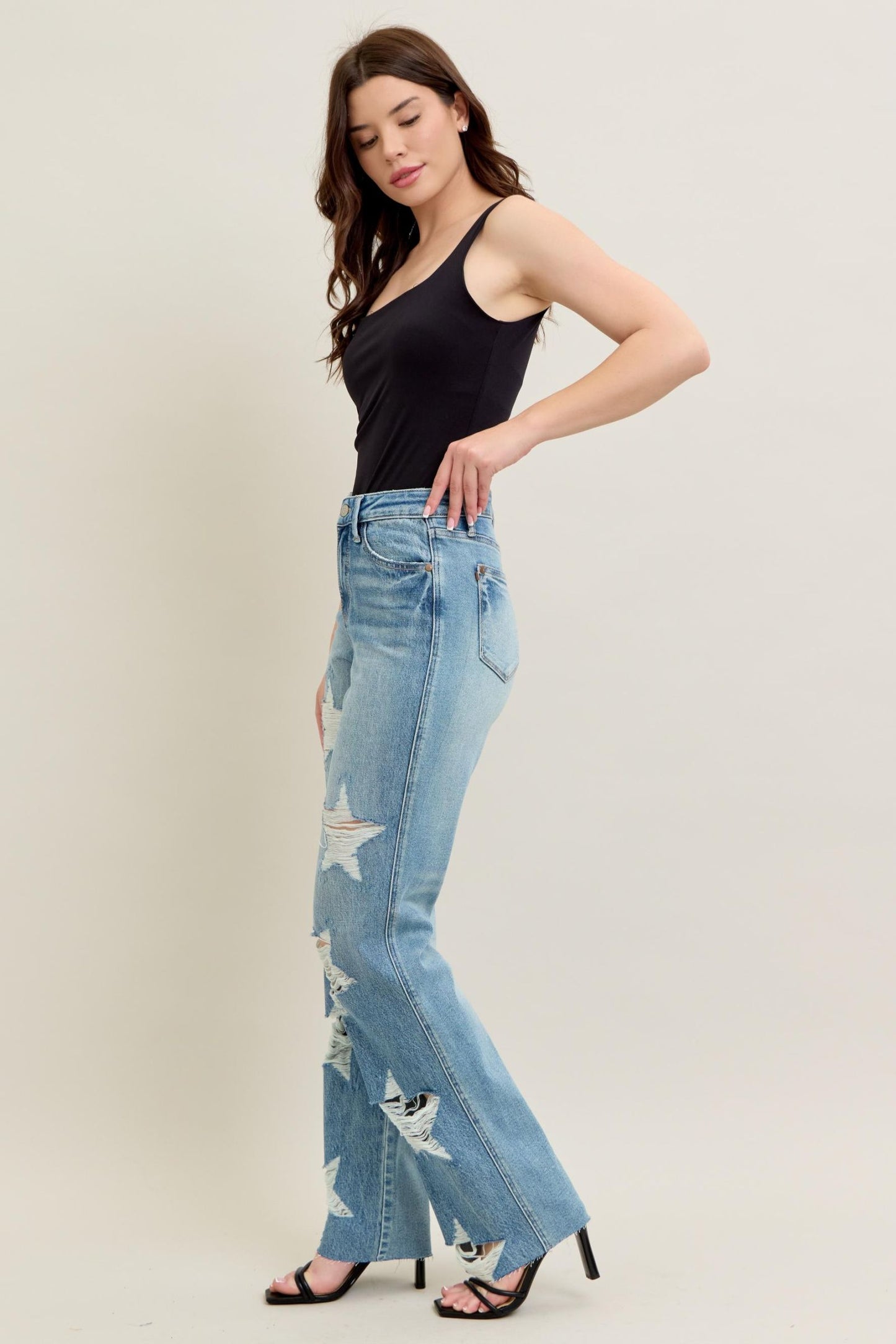 Judy Blue HW Rigid Magic Star 90's Straight - 88915