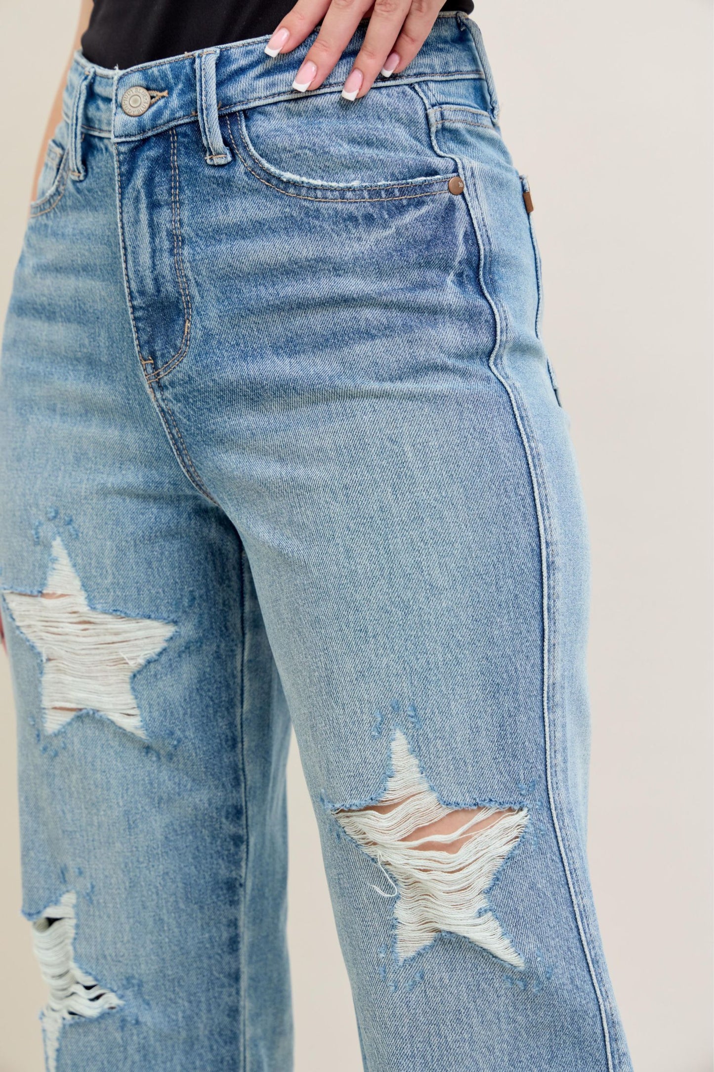 Judy Blue HW Rigid Magic Star 90's Straight - 88915