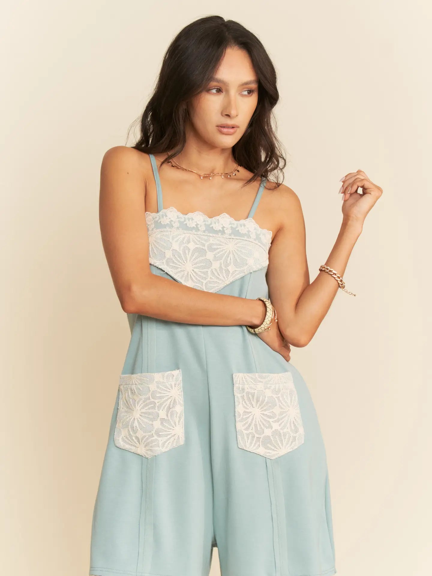Knit Lace Romper