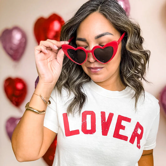 Valentines Lover Tee - Ivory-