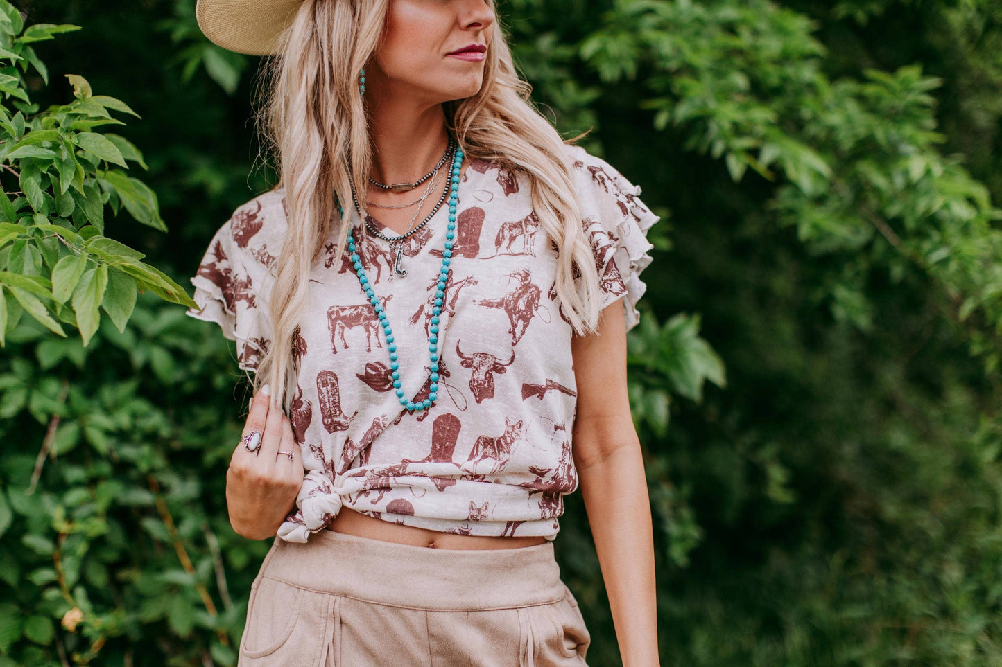 PLUS Cowboys & Indians Ruffle SS Tee