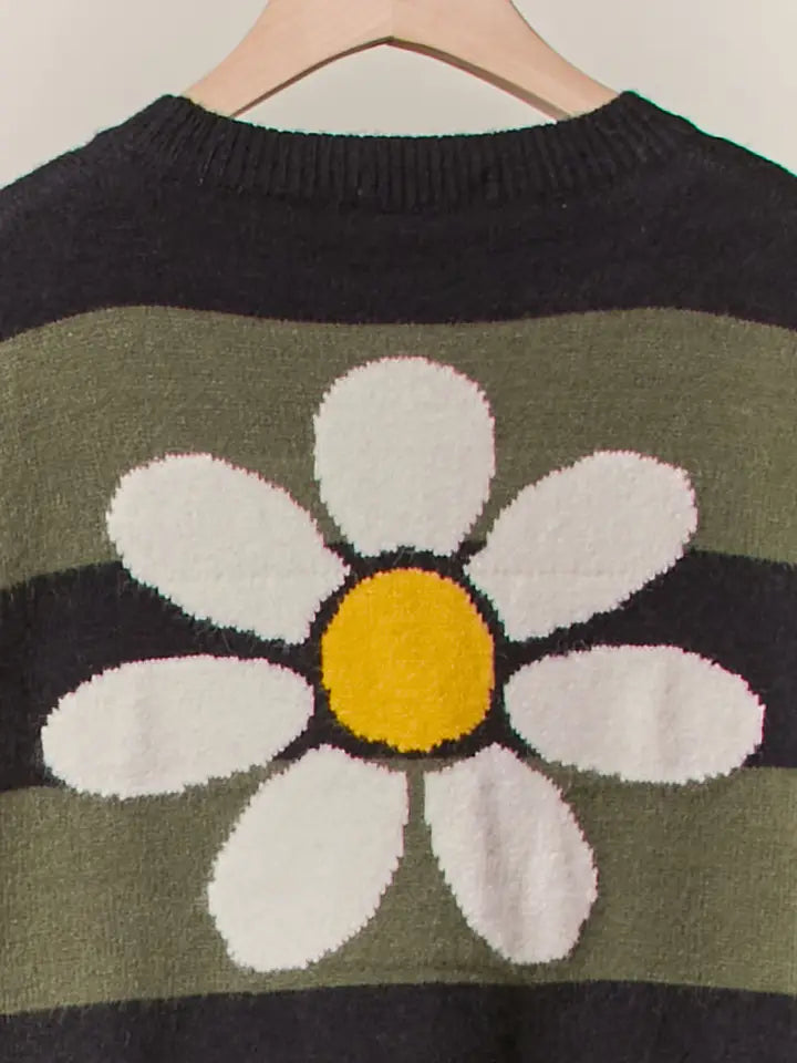 Daisy Striped Sweater