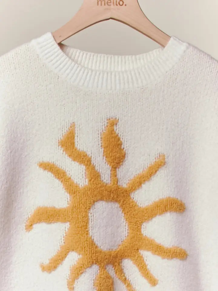 Bold Yellow Sun Cozy Knit Sweater