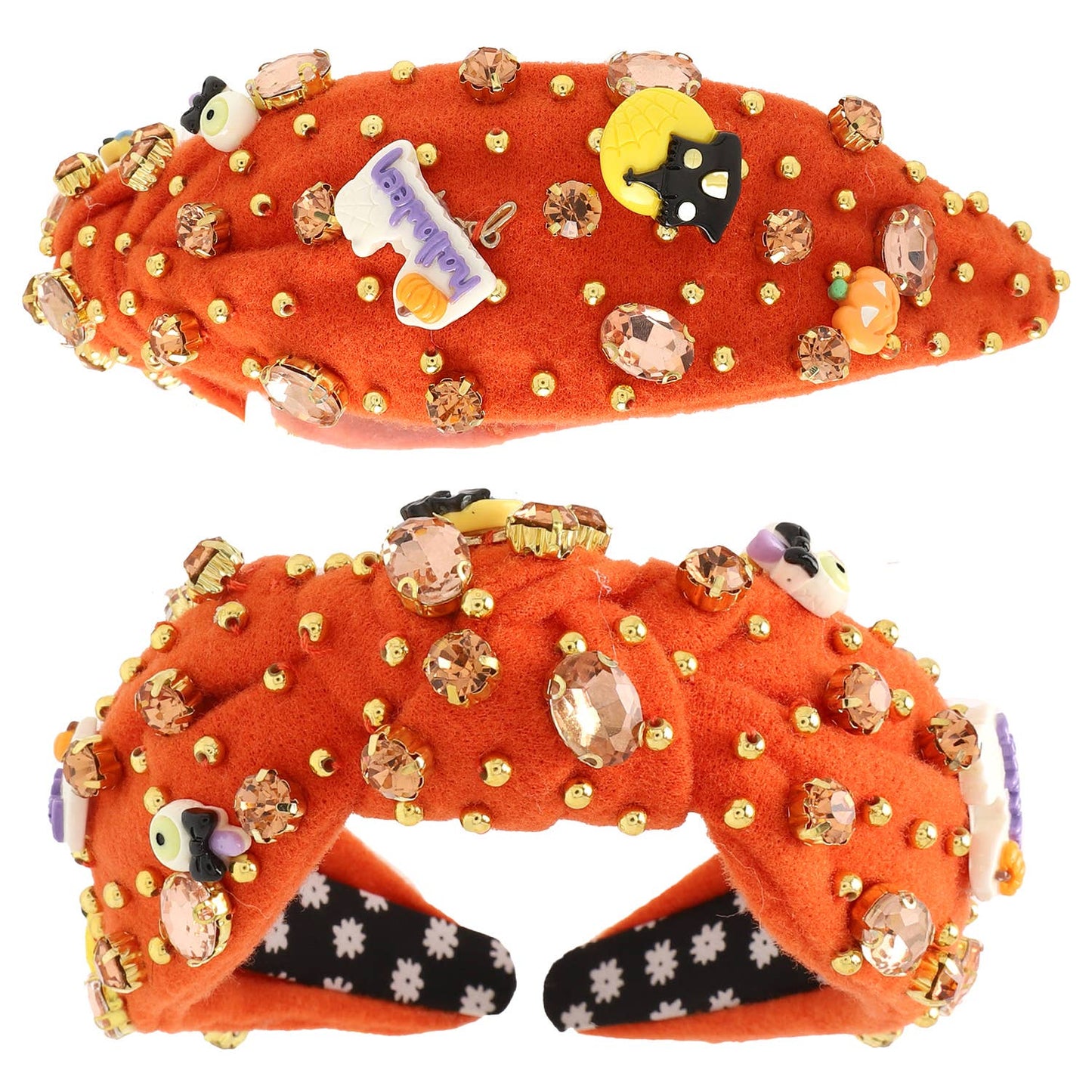 Halloween Themed Jeweled Knotted Headband