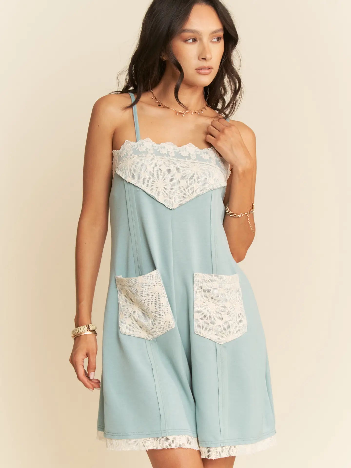 Knit Lace Romper