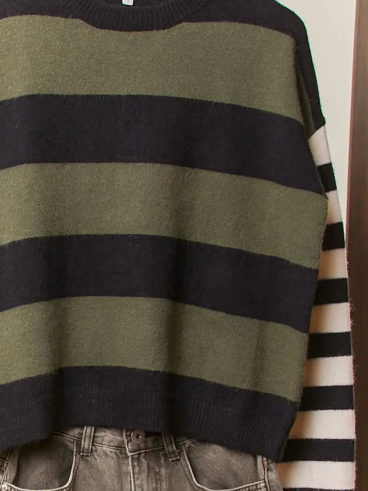 Daisy Striped Sweater