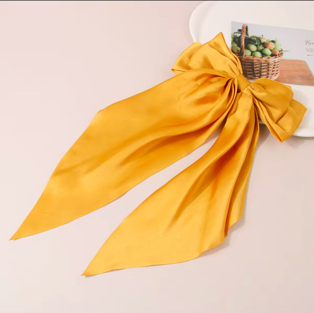 Elegant Silk Satin French Barrette Bow