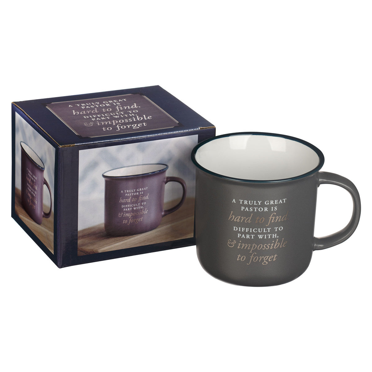 Great Pastor Gray Ceramic Mug Numbers 6:24