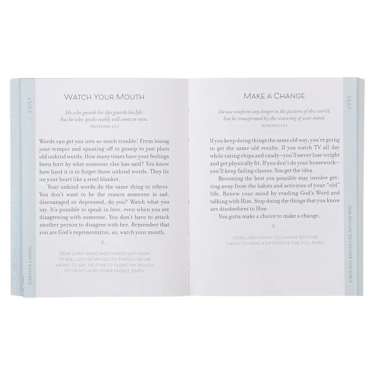 One-Minute Devotions For Girls Softcover