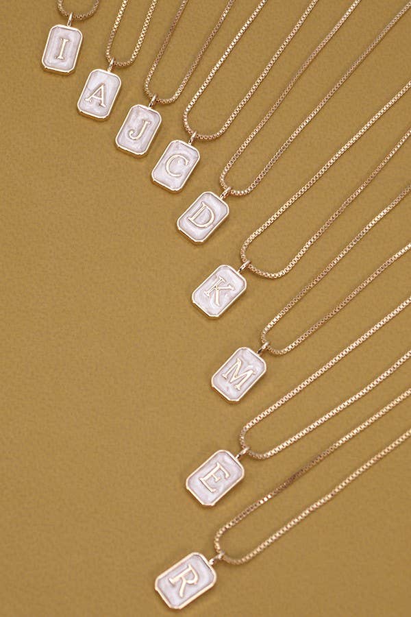 Danty Monogram Initial Pearly Charm Necklace