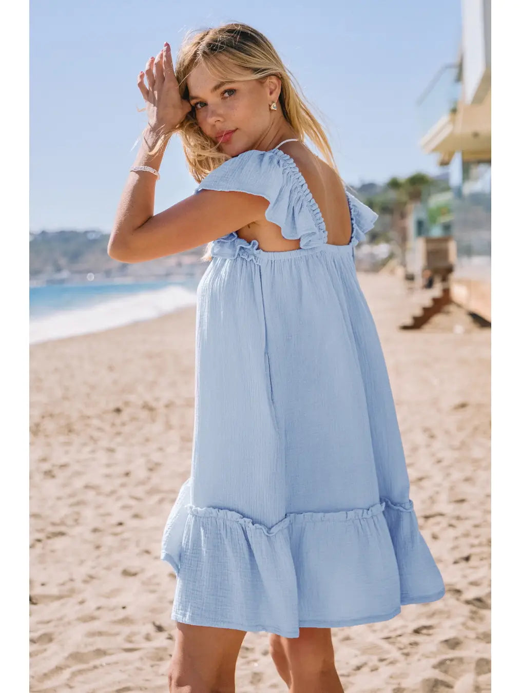Cotton Gauze A Line Dress