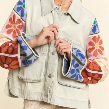 Light Denim Multi Patch Jacket