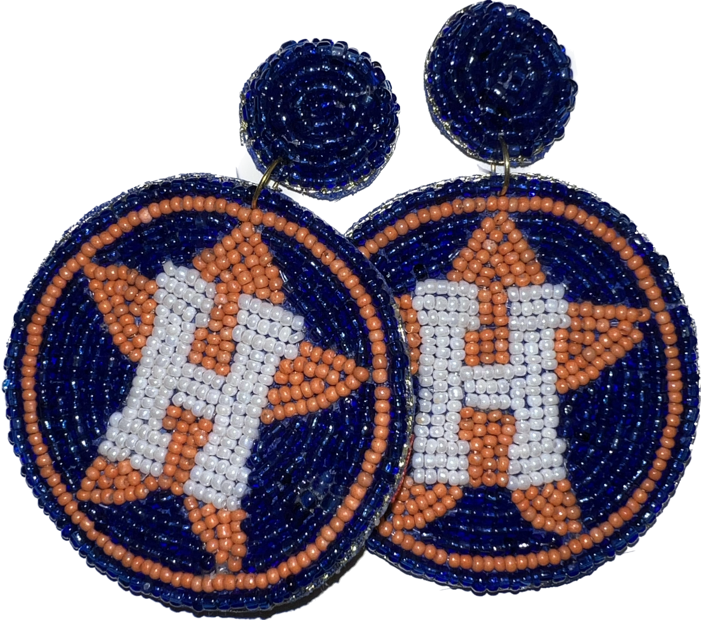 Astros Beaded Round Earrings