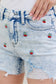 Judy Blue High Waist Cherry Embroidery Shorts