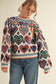 Heart Pattern Pullover Sweater