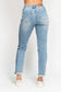 Judy Blue HW Vintage Wash Side Panel Detail & Hi Lo Fray Hem Slim - 88536