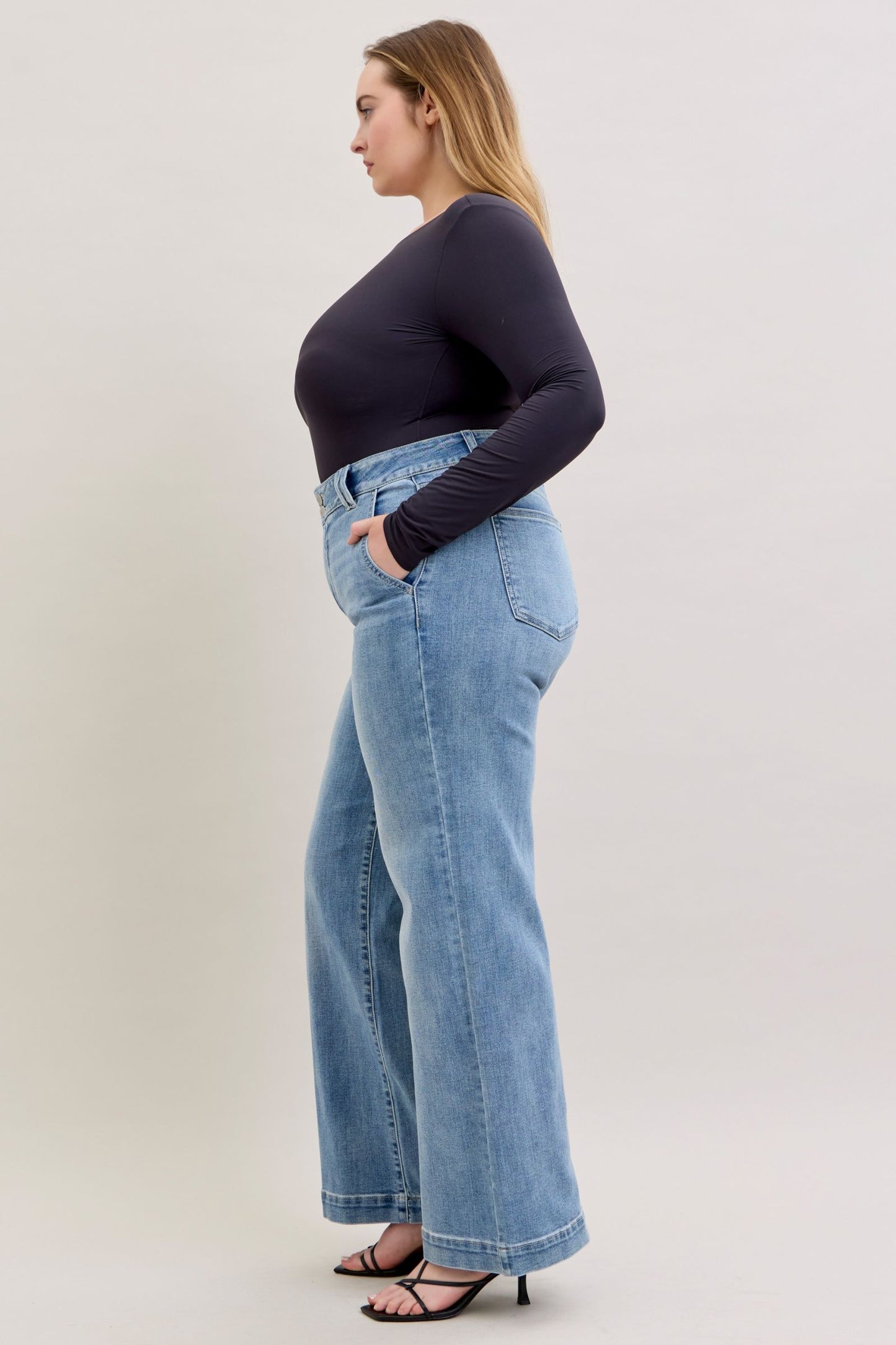 Judy Blue HW Trouser Wide Leg - 82765 Curvy