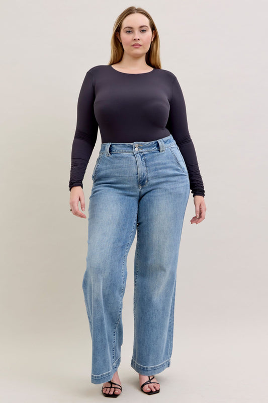 Judy Blue HW Trouser Wide Leg - 82765 Curvy