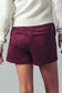 Faux Suede High Rise Shorts