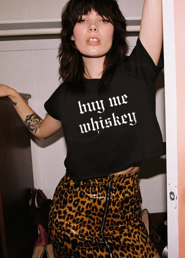 Buy Me Whiskey Cropped Top