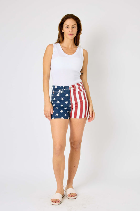 Judy Blue HW Short Flag Short -  Americana 150273