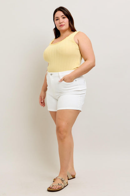 Judy Blue HW Rainbow Stitch Shorts - 150239PL