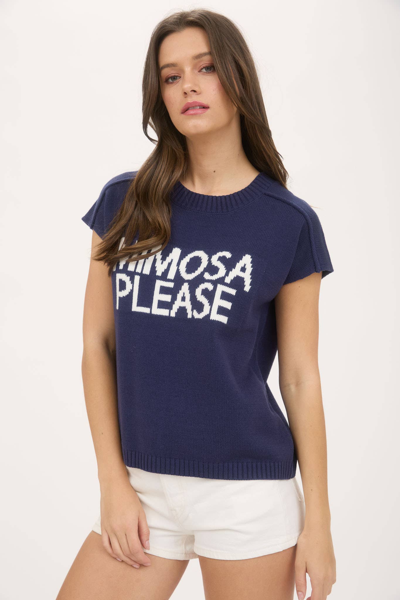 Mimosa Please Short Sleeve Sweater