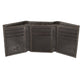 Wallet Leather Brown Crosses Badge