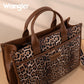 Wrangler Carry-All Large Tote Work Tote /Crossbody - Leopard