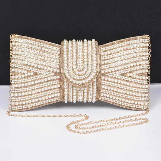 Rhinestone & Pearl Party Clutch