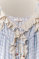 Romantic Checker Ruffle Cardigan