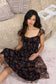 Floral Sweetheart Corset Midi Dress