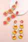 HALLOWEEN CANDY CORN SEED BEAD DROP EARRINGS