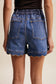 Scallop Button Denim Shorts