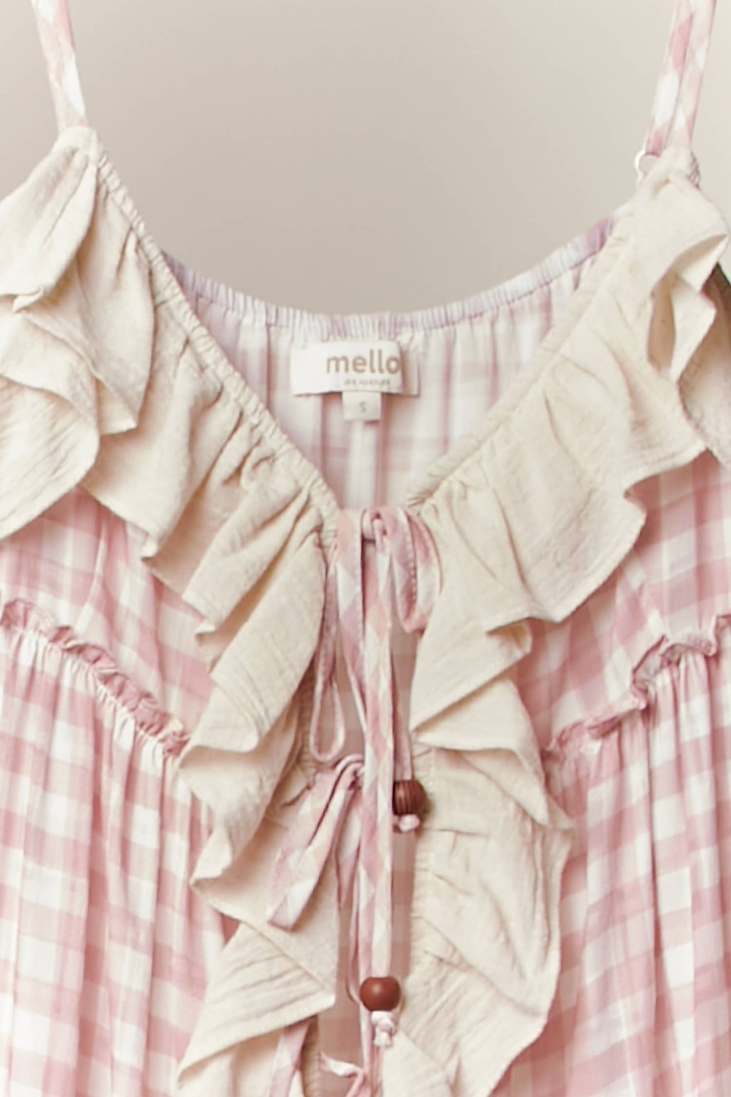 Romantic Checker Ruffle Cardigan