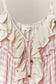 Romantic Checker Ruffle Cardigan