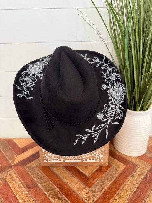Black Floral Print Cowgirl