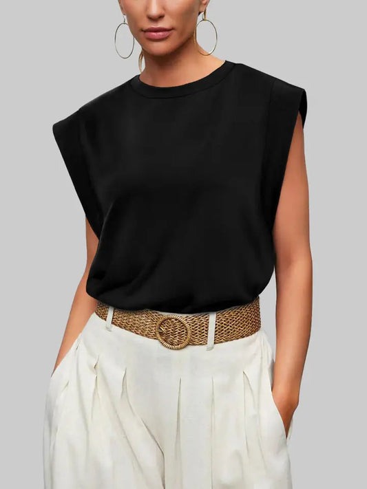 Round Neck Relaxed Basic Tee
