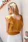 Turmeric Boxy Neckline Short Sleeve Top