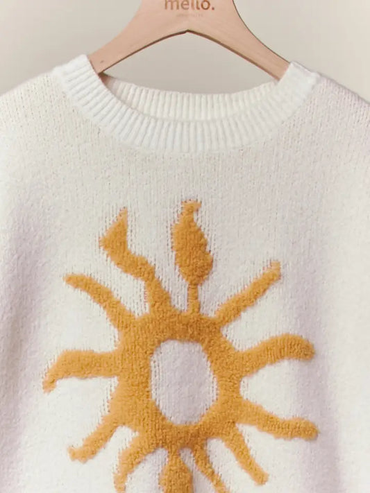 Bold Yellow Sun Cozy Knit Sweater