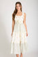 Floral Ruffled Tiered Midi