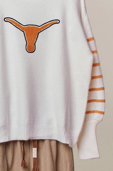 Texas Embroidery Over Size Sweater