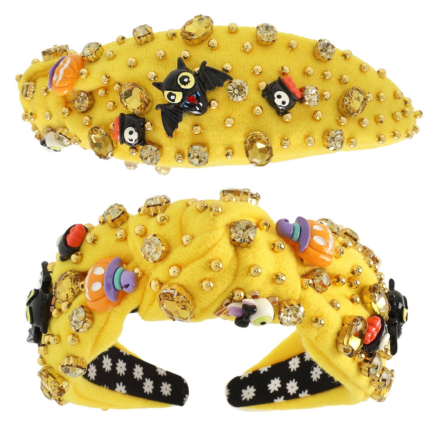 Halloween Themed Jeweled Knotted Headband