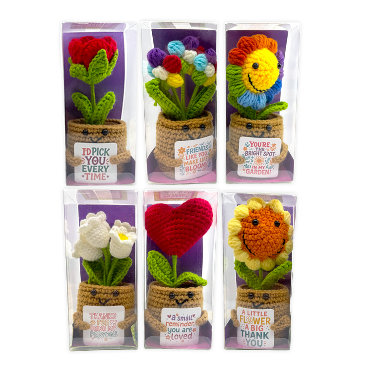 Emotional Support Crochet Plush Flowers Keepsake