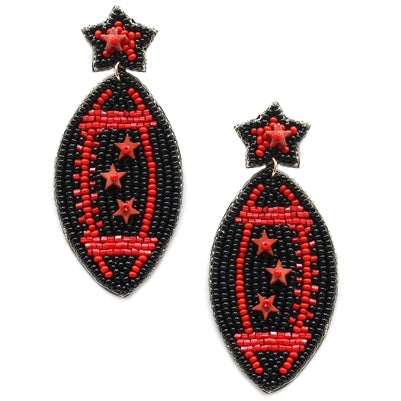 Game Day Beaded Football Earrings