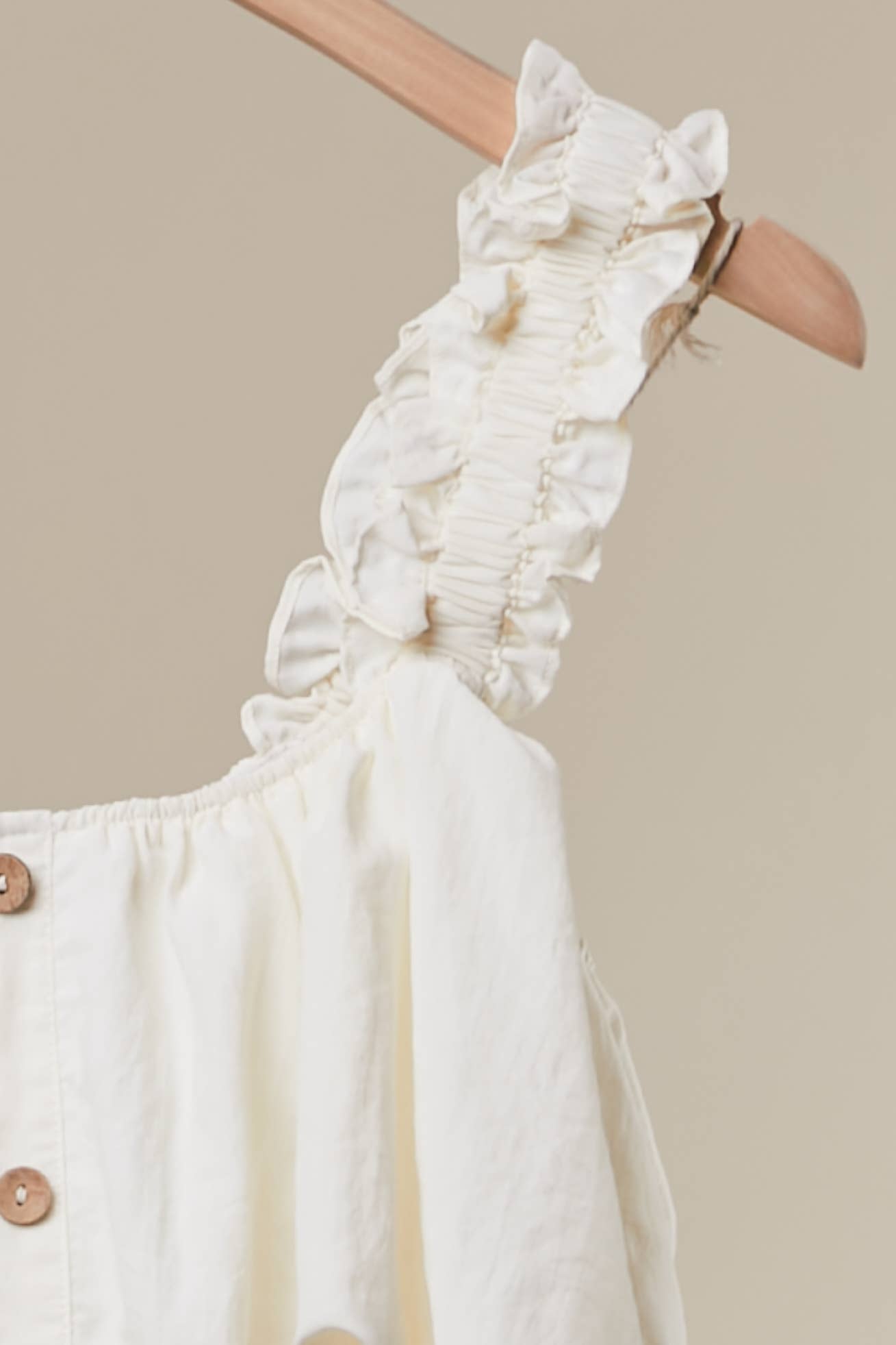 Ruffled Button Front Cropped Tank Top
